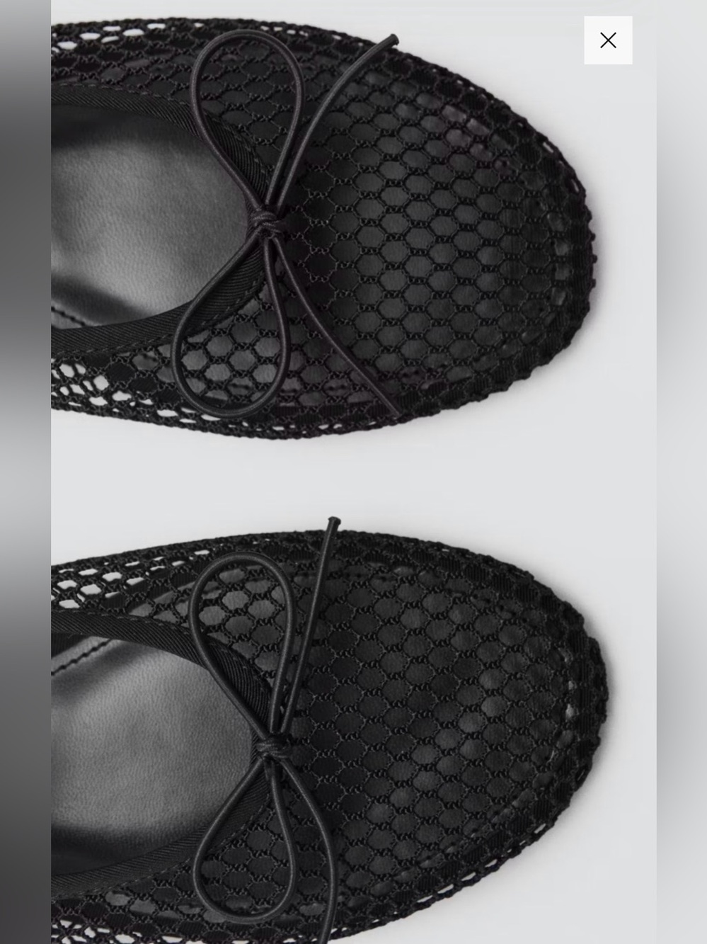 MESH BALLET FLATS WITH BUCKLE STRAP - Picture 3 of 4